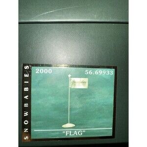 Snowbabies Starlight Games Flag 2000 NEW Department 56 56.69933 Bisque Vintage